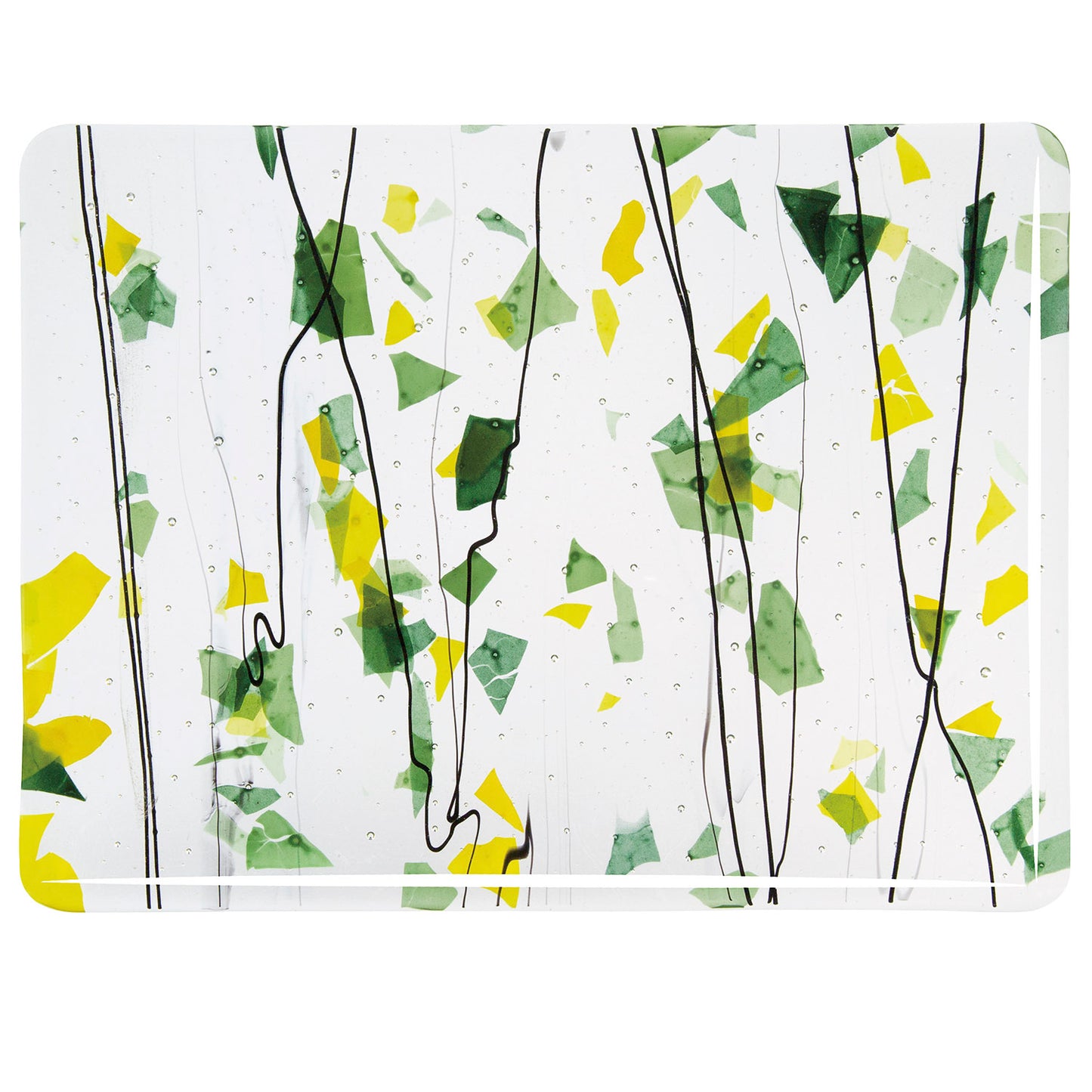 SUMMER: Green and Yellow on Clear Clear Base Collage