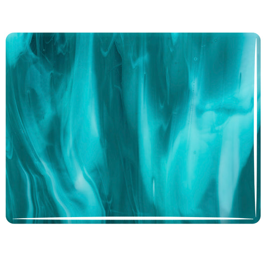Peacock Blue Transparent, White Opalescent 2-Color Mix