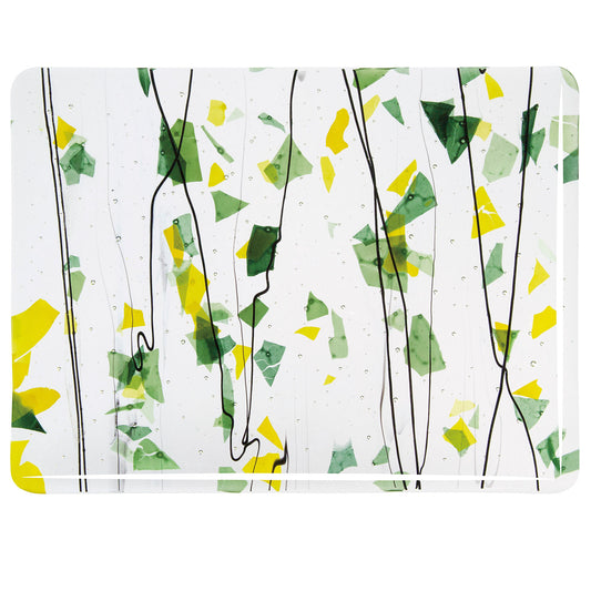 SUMMER: Green and Yellow on Clear Clear Base Collage