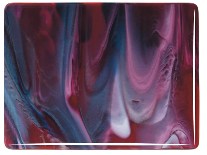 Cranberry Pink, Azure Blue, White Streaky 3 Color Mix